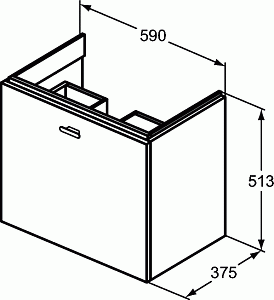 Тумба с раковиной Ideal Standard Connect Space 60 белая глянцевая для ванной в интернет-магазине Sanbest