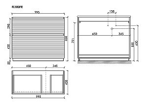 Тумба с раковиной Sancos Folk Floor FL100FLGS/FL100FRGS Grey soft для ванной в интернет-магазине Sanbest