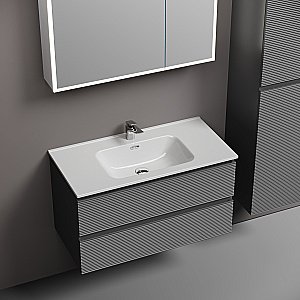 Тумба с раковиной Sancos Folk 90 FL90GS Grey soft для ванной в интернет-магазине Sanbest