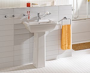 Раковина на пьедестале Vitra Form 300 9602B003-7650 белая купить в интернет-магазине Sanbest