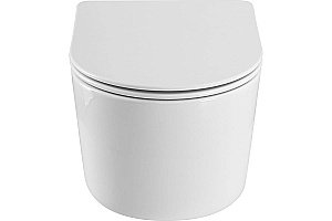 Унитаз подвесной Art&Max BOLZANO AM001CHR/SC белый, с сиденьем микролифт, безободковый купить в интернет-магазине Sanbest