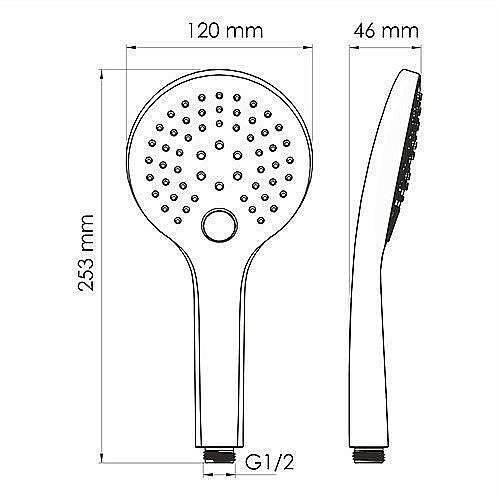 Душевая лейка WasserKRAFT A155 купить в интернет-магазине сантехники Sanbest