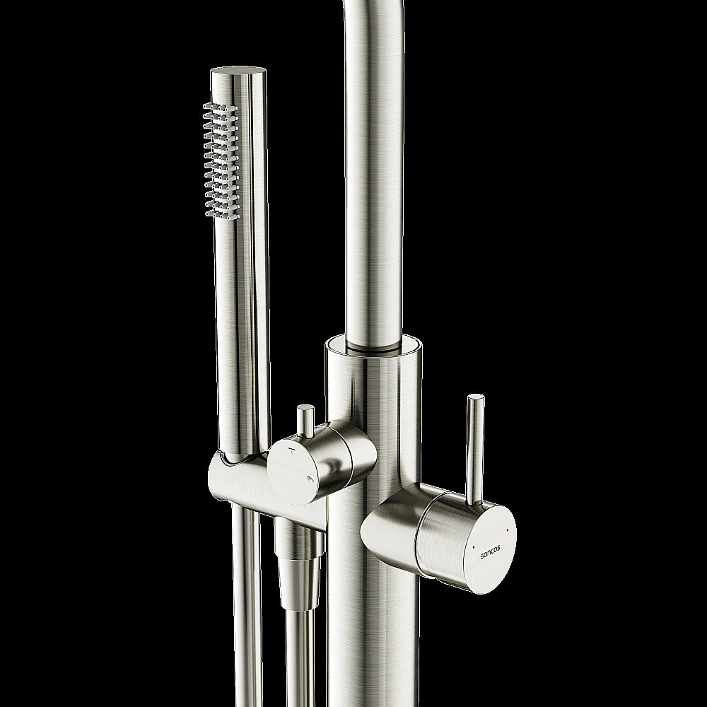 Смеситель для ванны и душа Sancos Etna SC9009BN брашированный никель купить в интернет-магазине сантехники Sanbest