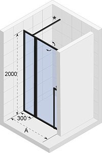 Душевая дверь Riho LUCID GD111B000 110 купить в интернет-магазине Sanbest