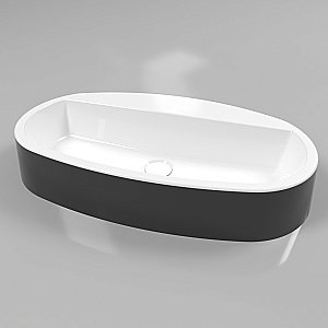 Раковина накладная WhiteCross Obsidian 65 0736.065037.10100 черная, белая купить в интернет-магазине Sanbest