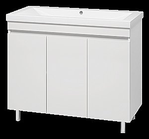 Тумба с раковиной Misty Енисей -100 Э-Ени01100-0112Я белая для ванной в интернет-магазине Sanbest