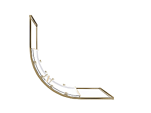 Душевой уголок Good Door LITE 80х80 R-80-C-BG стекло прозрачное/профиль брашированное золото купить в интернет-магазине Sanbest