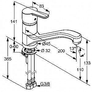 Смеситель для кухни Kludi Logo Neo 379190575 купить в интернет-магазине сантехники Sanbest