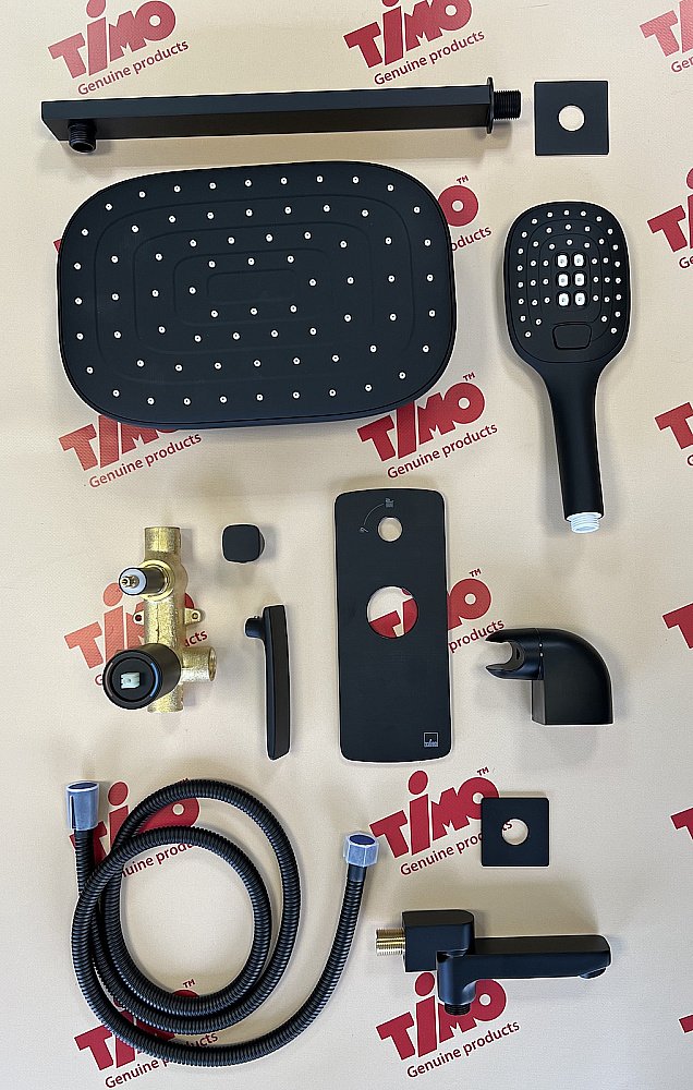 Душевая система Timo HELMI SX-4099/03SM черная матовая купить в интернет-магазине сантехники Sanbest