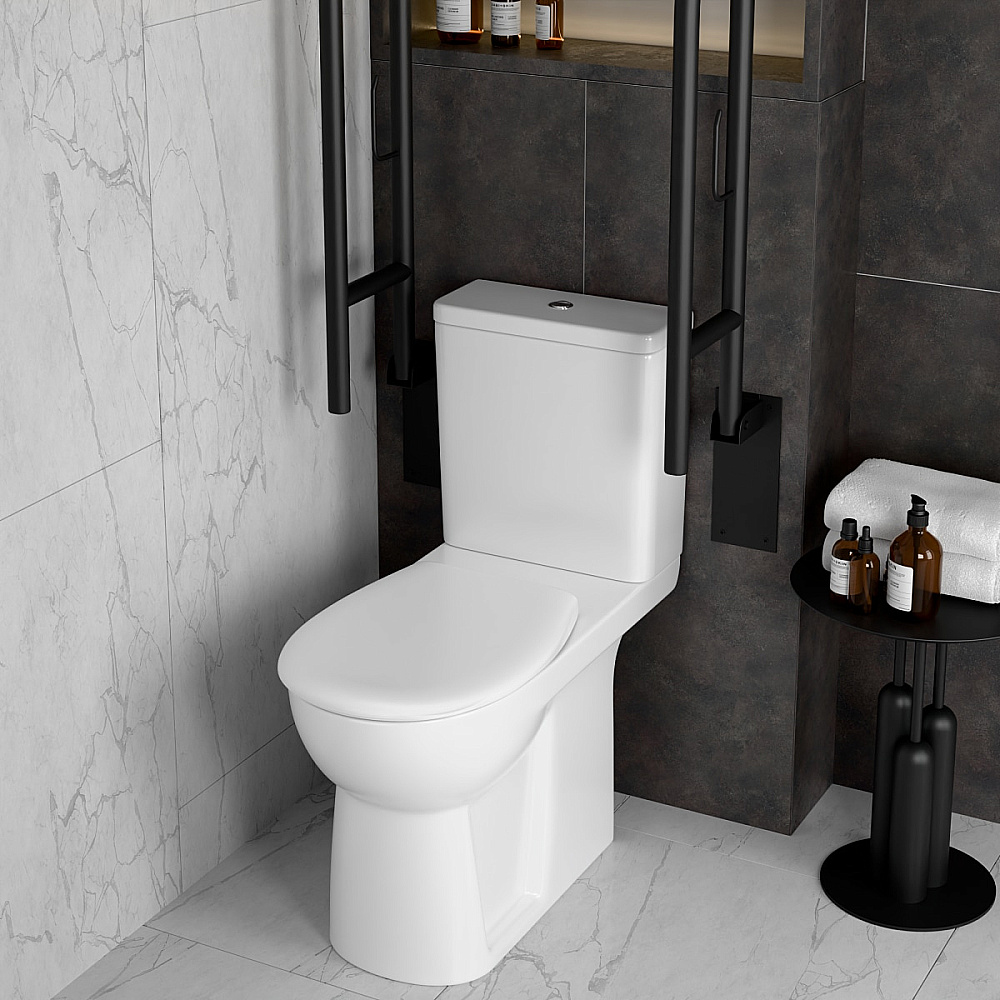 Унитаз-компакт VitrA Conforma 9899B003-7200 с бачком, с сиденьем без микролифта, белый купить в интернет-магазине Sanbest