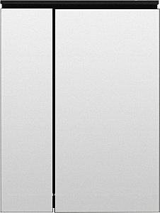 Зеркальный шкаф De Aqua Алюминиум 261757 60 черный купить в интернет-магазине сантехники Sanbest