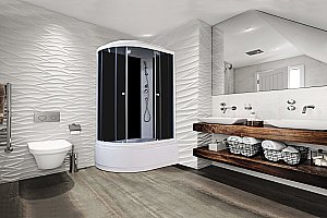 Душевая кабина Parly Classic EC1221L, левая, асимметричный поддон, высота 42 см купить в интернет-магазине Sanbest