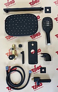 Душевая система Timo HELMI SX-4099/03SM черная матовая купить в интернет-магазине сантехники Sanbest