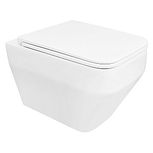 Унитаз подвесной Azario Moneo AZ-0062 белый, безободковый, с крышкой микролифт купить в интернет-магазине Sanbest