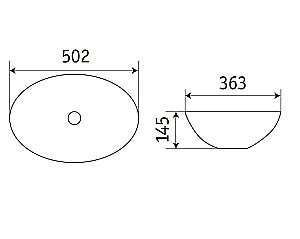 Раковина накладная CeramaLux NC 50 78590MDH серая матовая купить в интернет-магазине Sanbest
