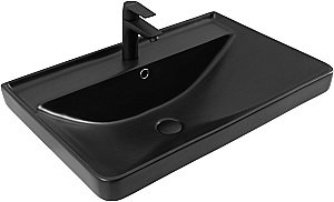 Тумба с раковиной Aquanet Вега 70 344122+329248 белая глянцевая для ванной в интернет-магазине Sanbest