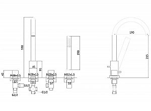 Смеситель для ванны ABBER Wasser Kreis AF8113NG никель купить в интернет-магазине сантехники Sanbest