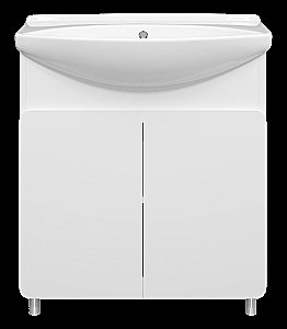 Тумба с раковиной Misty Чегет - 75 П-Чег-01075-011 белая для ванной в интернет-магазине Sanbest