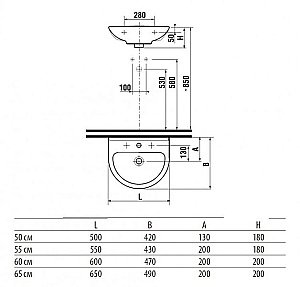 Раковина Jika Mio 8.1071.3.000.104.1 60 купить в интернет-магазине Sanbest