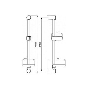 Душевая штанга Vidima Fresh L BA219AA купить в интернет-магазине сантехники Sanbest