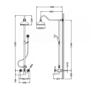 Душевая система Schein THAMES 493CS/8056055PT купить в интернет-магазине сантехники Sanbest