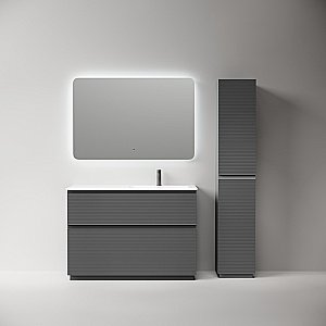 Тумба с раковиной Sancos Folk Floor FL120FLGS/FL120FRGS Grey soft для ванной в интернет-магазине Sanbest