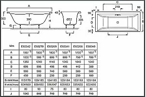 Ванна Jacob Delafon EVOK E60341-00 170х80 купить в интернет-магазине Sanbest