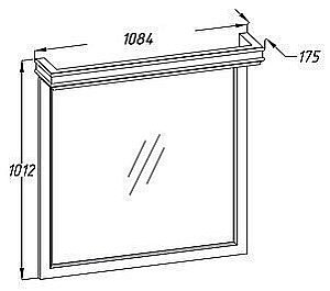 Зеркало Опадирис Борджи 105 слоновая кость в ванную от интернет-магазине сантехники Sanbest