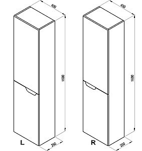 Пенал подвесной Ravak CLASSIC II SB 40 белый/серый для ванной в интернет-магазине сантехники Sanbest