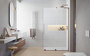 Душевое ограждение Radaway Furo SL Brushed Copper Walk-in 90 10306488-93-01 стекло прозрачное/профиль брашированная медь купить в интернет-магазине Sanbest