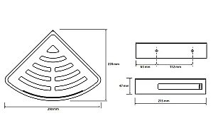 Полка Bemeta Cytro 153102390 черная матовая купить в интернет-магазине сантехники Sanbest