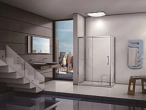 Душевой уголок Good Door Antares WTW+SP 130х100 стекло прозрачное/профиль хром купить в интернет-магазине Sanbest