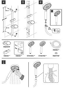 Набор смесителей для ванны Jacob Delafon Oscar 2E29845RU-BL черный матовый купить в интернет-магазине сантехники Sanbest