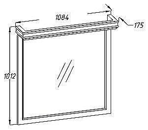 Зеркало Опадирис Борджи 105 слоновая кость в ванную от интернет-магазине сантехники Sanbest
