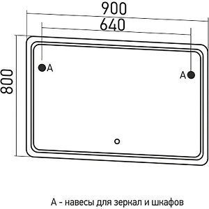 Зеркало Mixline ВИКТОРИЯ 547254 90 в ванную от интернет-магазине сантехники Sanbest