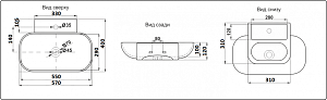 Раковина Ceramalux N 57 9234 белая купить в интернет-магазине Sanbest