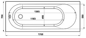 Ванна BAS Марбея 170х70 ВА00036 белая купить в интернет-магазине Sanbest