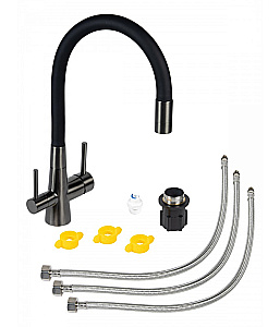 Смеситель для кухни Agger Elegant A3230355 оружейная сталь матовая купить в интернет-магазине сантехники Sanbest