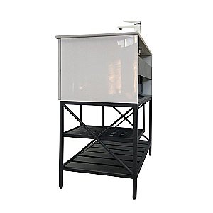 Тумба с раковиной Comforty Бредфорд 00-00009955 90 белый/графит для ванной в интернет-магазине Sanbest