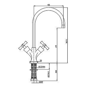 Смеситель для кухни PAINI Elix 85CR572KM хром купить в интернет-магазине сантехники Sanbest