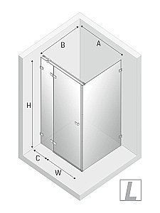 Душевой уголок NEW TRENDY AVEXA BLACK 100x70 стекло прозрачное/профиль черный купить в интернет-магазине Sanbest