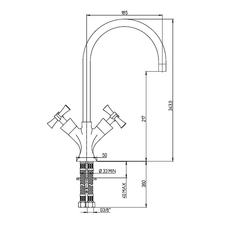 Смеситель для кухни PAINI Elix 85CR572KM хром купить в интернет-магазине сантехники Sanbest