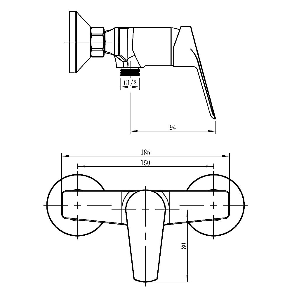 Смеситель для душа LORANTO GRACIA LR40506000 хром купить в интернет-магазине сантехники Sanbest
