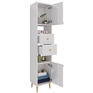 Пенал напольный Dreja LUNO 99.2004 35 белый глянец для ванной в интернет-магазине сантехники Sanbest