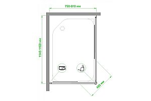 Душевой уголок Royal Bath RB11580HPD-T 80х115 прозрачный купить в интернет-магазине Sanbest