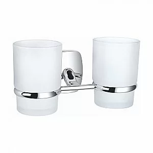 Два стакана для зубных щеток с держателем WONZON & WOGHAND PORTO WW-1801 хром купить в интернет-магазине сантехники Sanbest
