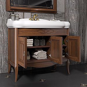 Тумба с раковиной Опадирис Лоренцо 100 светлый орех для ванной в интернет-магазине Sanbest