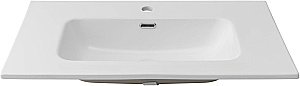 Тумба с раковиной Aquanet Вега 80 344123+330431 белая глянцевая для ванной в интернет-магазине Sanbest