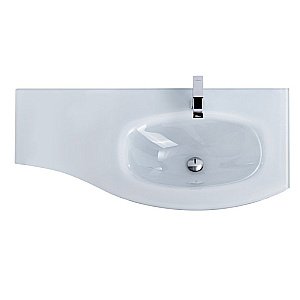 Тумба с раковиной Cezares VAGUE 100 54854+82408+54856 Grigio lucido правосторонняя для ванной в интернет-магазине Sanbest