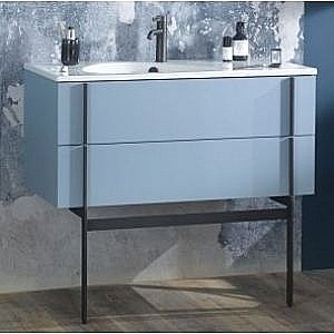 Тумба с раковиной Jacob Delafon NOUVELLE VAGUE 80 EB3030-G91+EXAQ112-Z блестящий аквамарин для ванной в интернет-магазине Sanbest